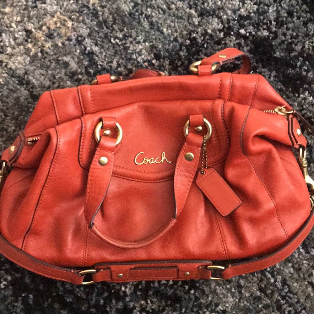 Orange coach satchel